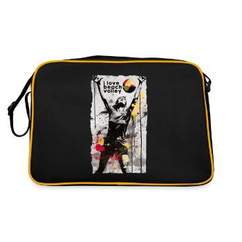 volley ball - t shirt papa - Sac Retro - noir/or - Dos
