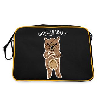 Ours insupportable (Blanc) - Sac Retro - noir/or - Dos