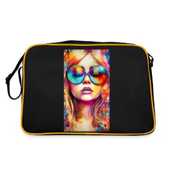 izup2u freaky trippy adorable femme - Sac Retro - noir/or - Dos