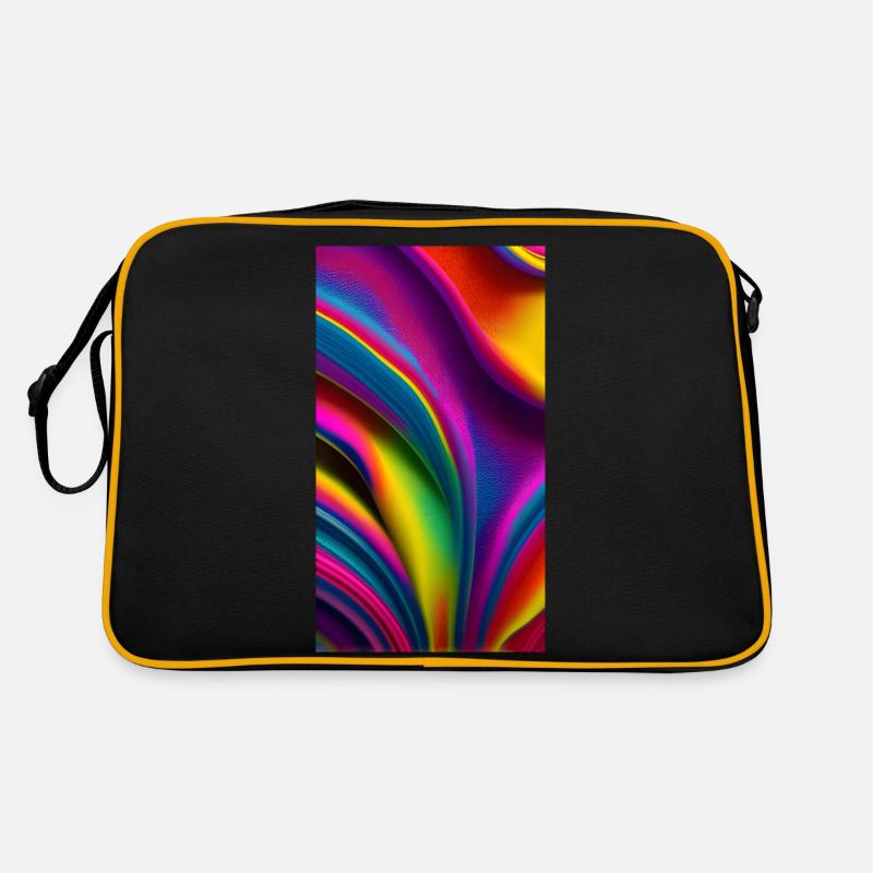 Explosion de couleurs de l’abstraction - Sac Retro - noir/or