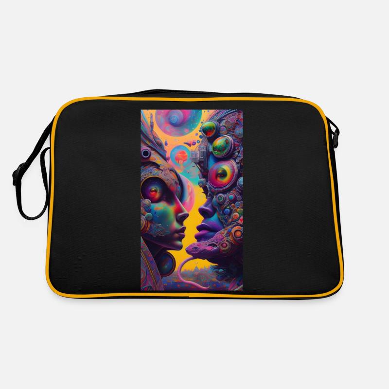 Chroma-Kaleidoskop - Retro Tasche - Schwarz/Gold