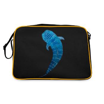 Walhai - Retro Tasche - Schwarz/Gold - Hinten