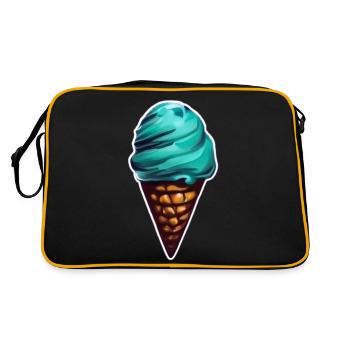 Creamy ice cream in his Cornet - Retro Bag - black/gold - Back