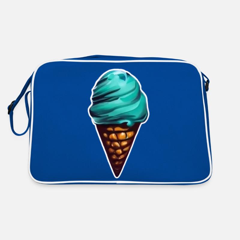 Cremiges Eis in seinem Cornet Retro Tasche