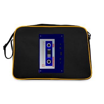 casette transparent - Retro Tasche - Schwarz/Gold - Hinten