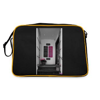 Graues Kopenhagen - Retro Tasche - Schwarz/Gold - Hinten