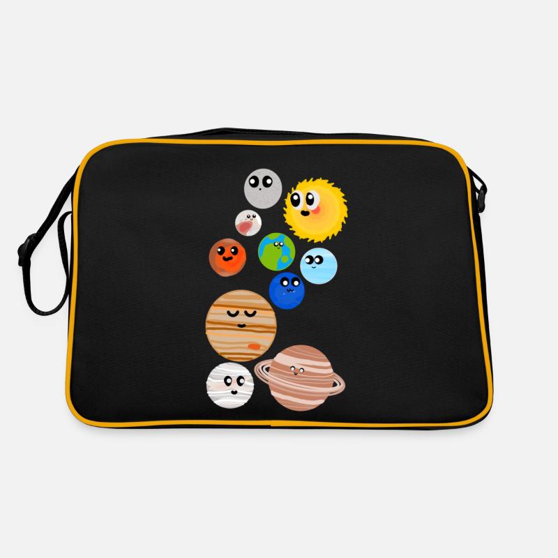 Cute Planets Retro Tasche