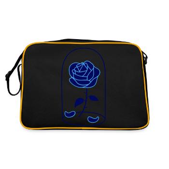 Logo de roses bleues - Sac Retro - noir/or - Dos
