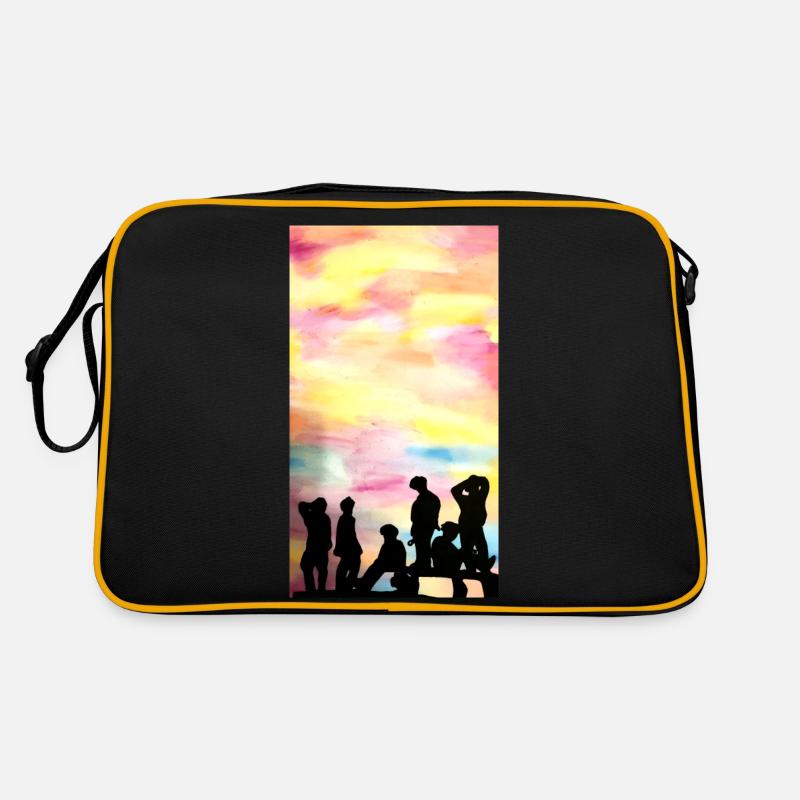 Silluette - Retro Tasche - Schwarz/Gold
