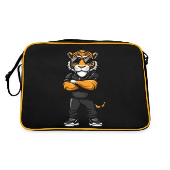 Tiger Comic - Retro Tasche - Schwarz/Gold - Hinten