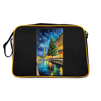 Paris Christmas Tree Paris Christmastree - Retro Bag - black/gold - Back