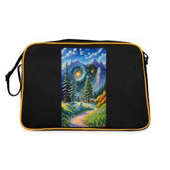 Christmas Tree in Space Christmastree in Space - Retro Bag - black/gold - Back