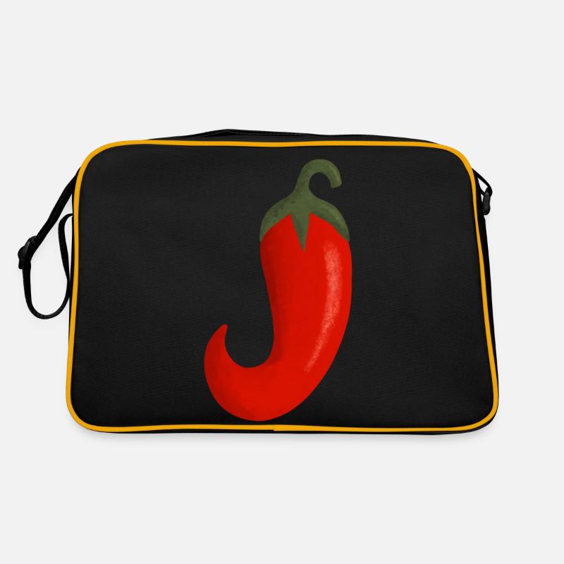 scharfe Chilischote Retro Tasche