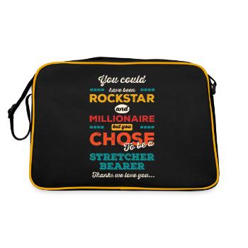 Chose to be a Stretcher Bearer - Retro Bag - black/gold - Back