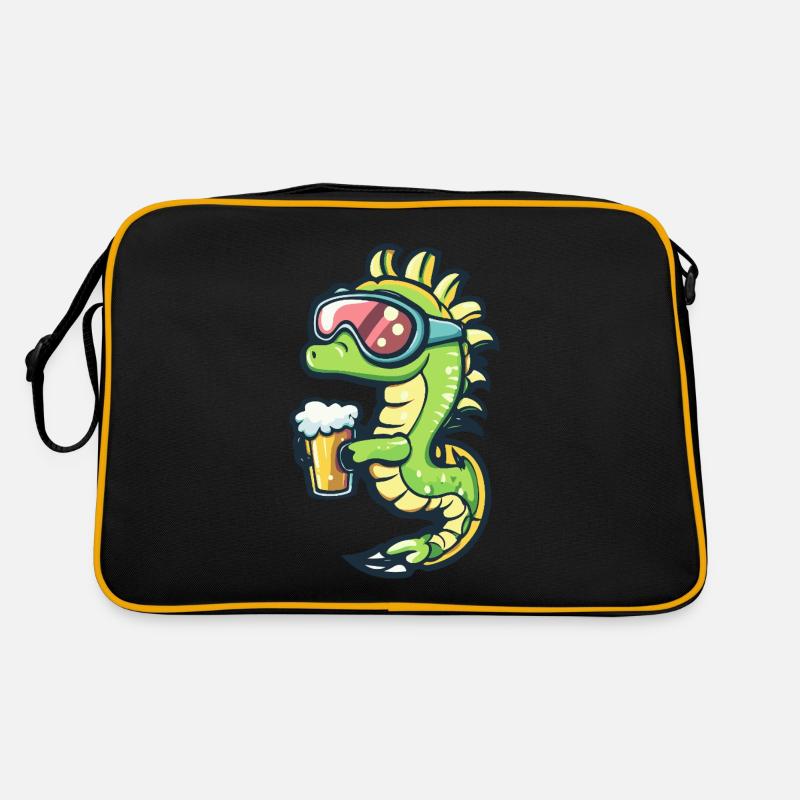 Seepferd Apres Ski Bier Comic Retro Tasche