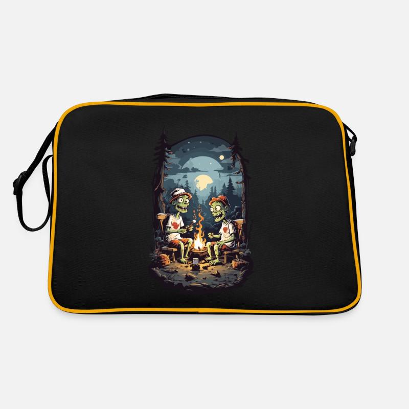 Zombie Camping Halloween Spooky Feu de camp Sac Retro
