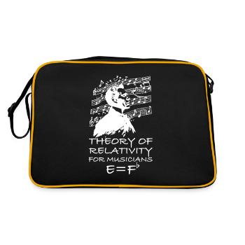 Theory of Relativity for Musicians | funny sayings - Retro Bag - black/gold - Back