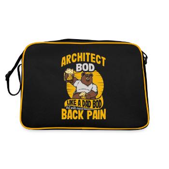 Architect Bod Like A Dad Bod Draftsman Funny - Retro Bag - black/gold - Back