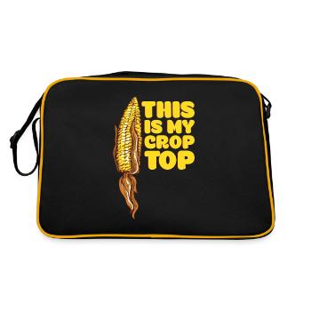 Citations agricoles drôles C’est mon agriculteur Crop Top - Sac Retro - noir/or - Dos