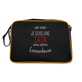 Tata avec option Emmerdeuse - Sac Retro - noir/or - Dos
