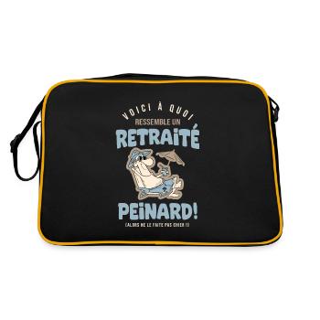 Retraite Humour retraité Cadeau drole retraite - Sac Retro - noir/or - Dos