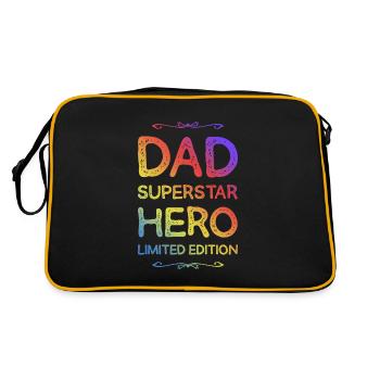 Best Dad Hero Dad Dad - Retro Bag - black/gold - Back