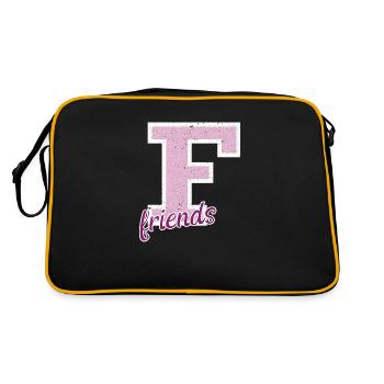 Best friends forever 3 meilleures amies cadeau - Sac Retro - noir/or - Dos