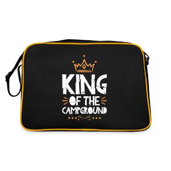 Camping King - Retro Tasche - Schwarz/Gold - Hinten