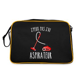 I can't I have a vacuum cleaner - Retro Bag - black/gold - Back
