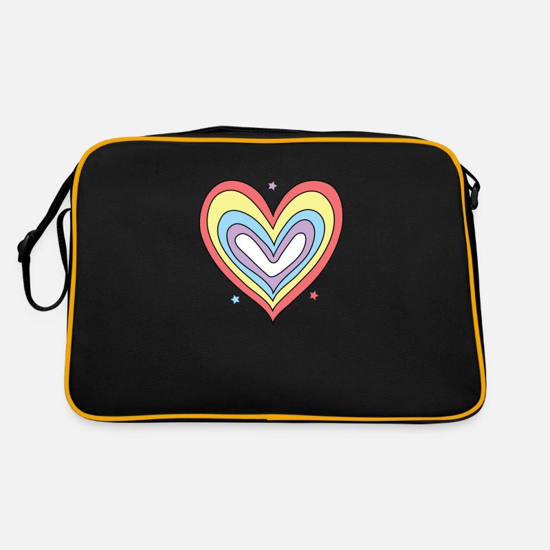 RAINBOW HEART Sac Retro