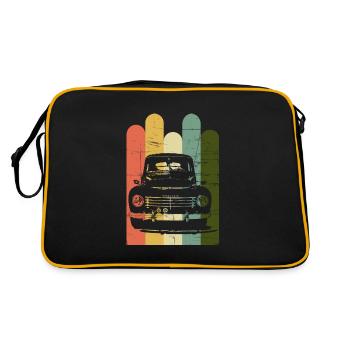 Personenkraftwagen Schweden Auto 1958 Buckel PV 54 - Retro Tasche - Schwarz/Gold - Hinten