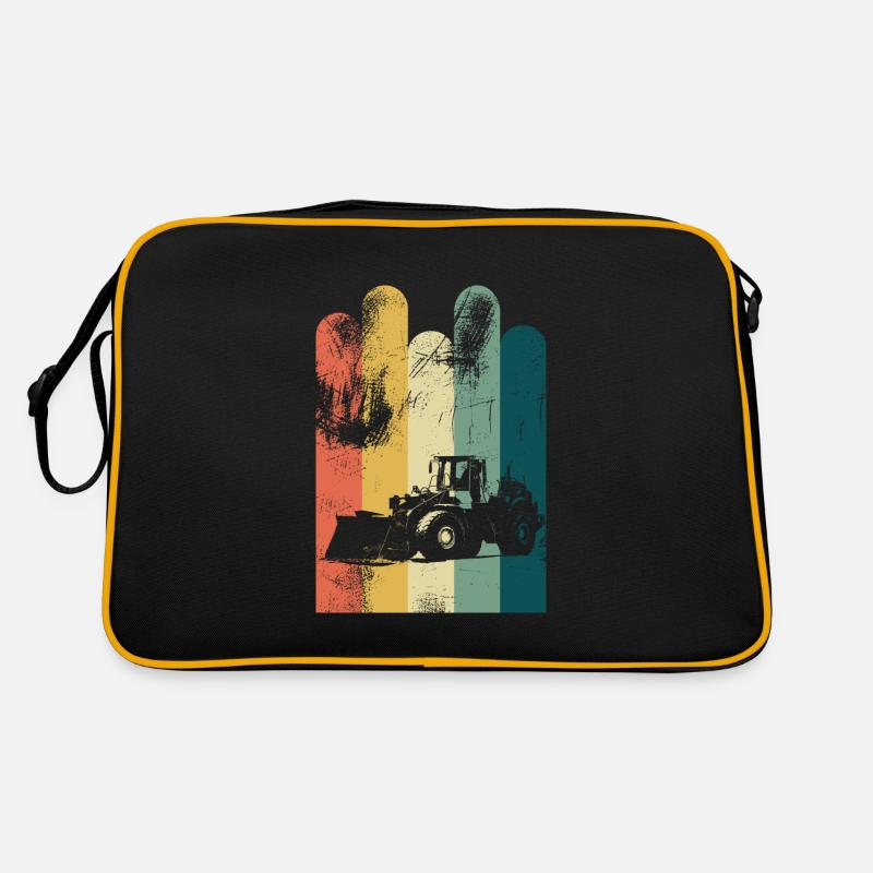 Radlager Bagger - Retro Tasche - Schwarz/Gold