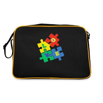 Love puzzle - Retro Bag - black/gold - Back