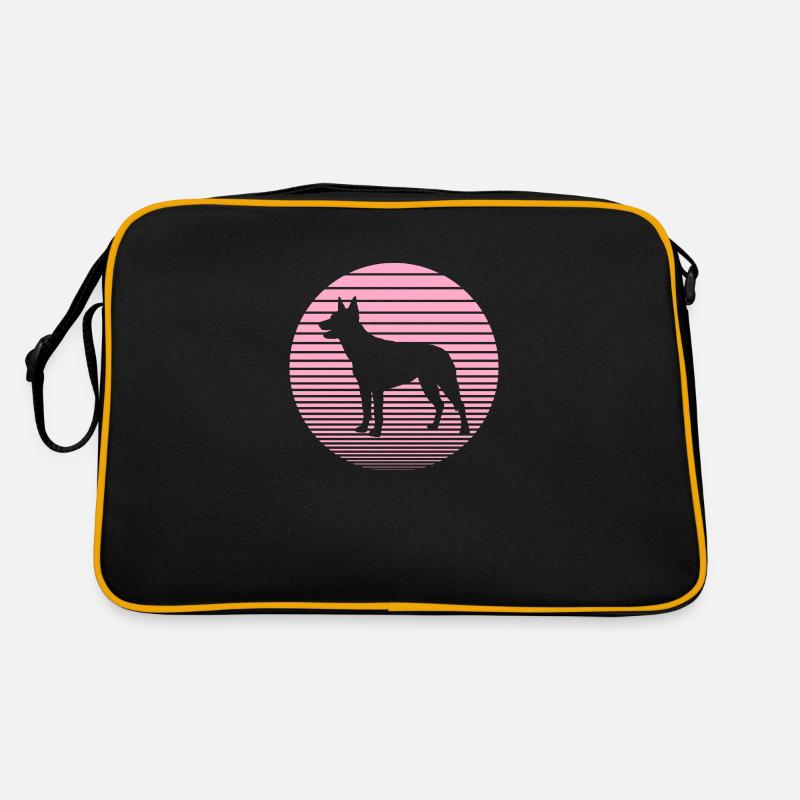 Australian Kelpie - Sac Retro - noir/or