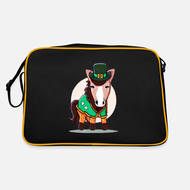 Cheval de la Saint-Patrick - Sac Retro - noir/or