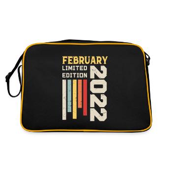 Februar 2022 - Februar 2022 Geburtstagsgeschenk - Retro Tasche - Schwarz/Gold - Hinten