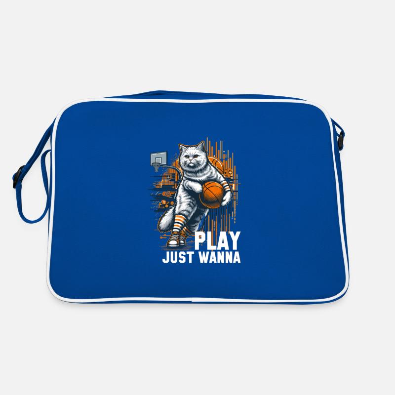 Cadeau de cheveux longs de chat de basket-ball Sac Retro