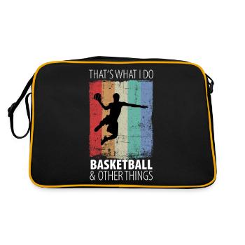 Basket basket basket basket-ball rengaine - Sac Retro - noir/or - Dos