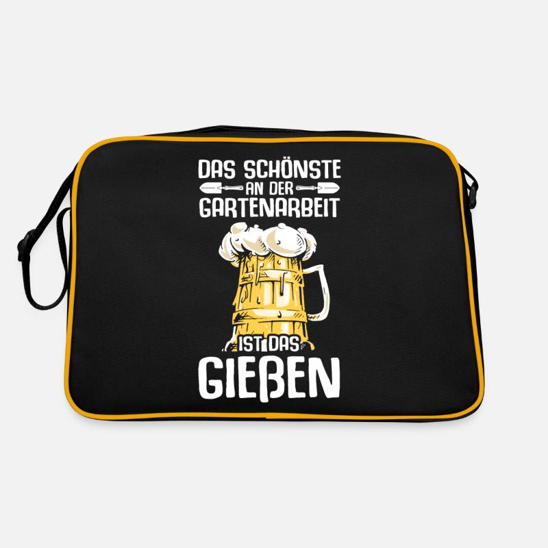 Das Schönste an der Gartenarbeit ist das Gießen Retro Tasche