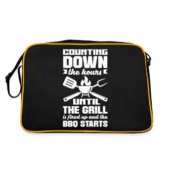 Compte à rebours jusqu’au début du barbecue - Sac Retro - noir/or - Dos