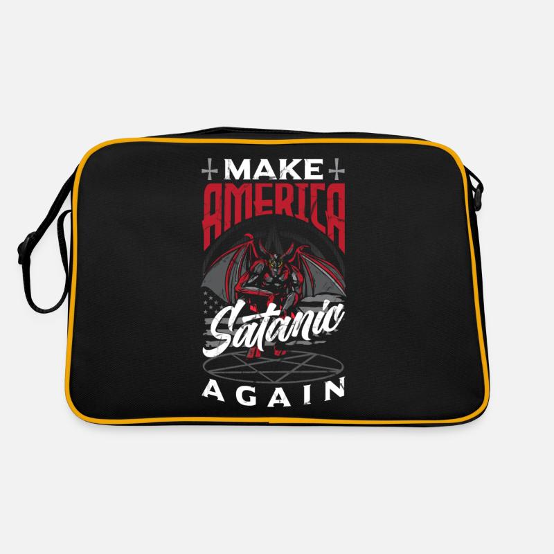 Satan Make America Satanic Again Occult Retro Tasche