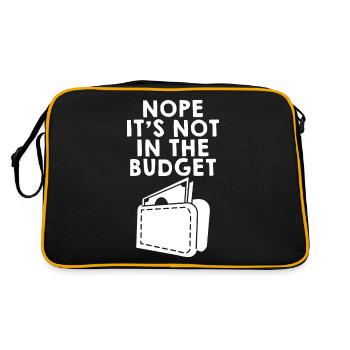 Nope It's Not In The Budget 2 - Retro Tasche - Schwarz/Gold - Hinten