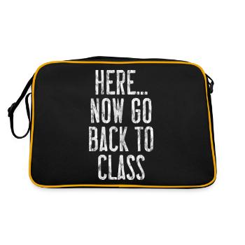 Here... Now Go Back To Class 3 - Retro Bag - black/gold - Back