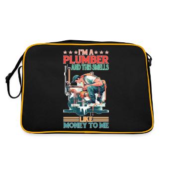 Je suis plombier et ça sent l’argent pour moi - Sac Retro - noir/or - Dos
