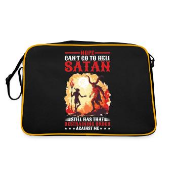 Ne peut pas aller en enfer Satan a une ordonnance restrictive - Sac Retro - noir/or - Dos