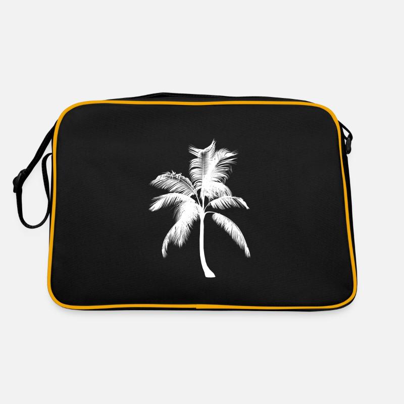 Palme Palm - Retro Tasche - Schwarz/Gold