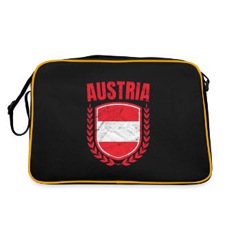 Österreich - Retro Tasche - Schwarz/Gold - Hinten
