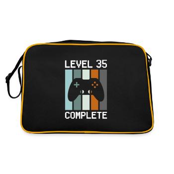Level 35 Complete Gamer Birthday 35 years - Retro Bag - black/gold - Back