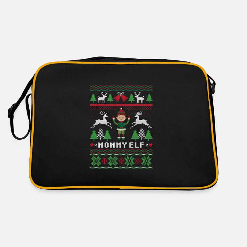 Maman Elfe Moche Noël Sac Retro