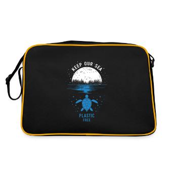 Gardez notre mer sans plastique - Sac Retro - noir/or - Dos